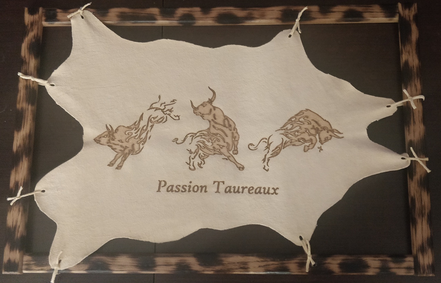Passion Taureaux sur peau de Chamois — miniature 2
